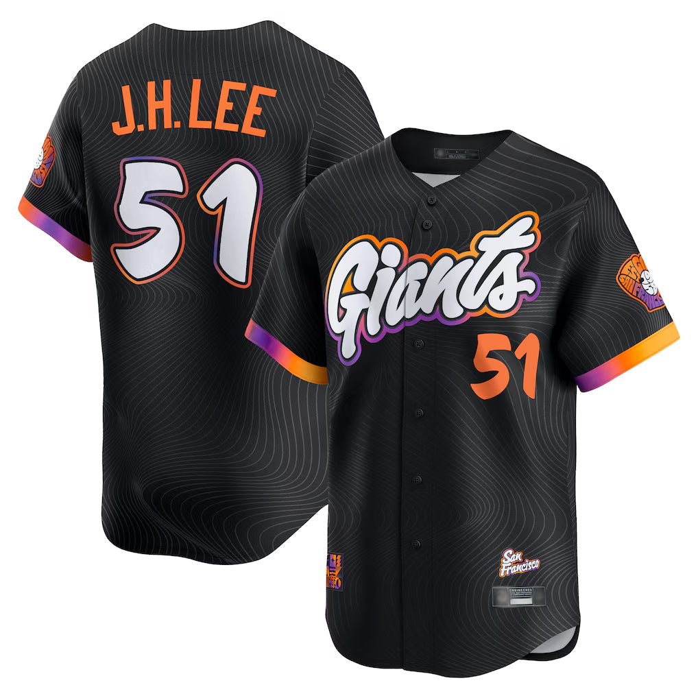 Kooe SF.Giants #51 Jung Hoo Lee Player Black 2025 City Connect Home Limited Stitched Jerseys