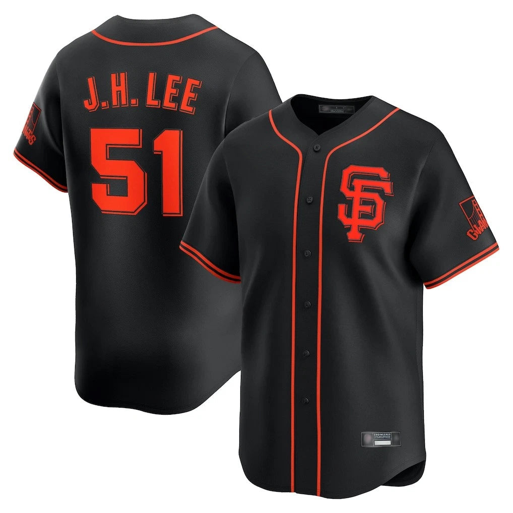 Kooe SF.Giants #51 Jung Hoo Lee Player Black 2026 Home Limited Stitched Jerseys