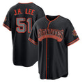 Kooe SF.Giants #51 Jung Hoo Lee Player  Black Alternate Limited Stitched Jerseys