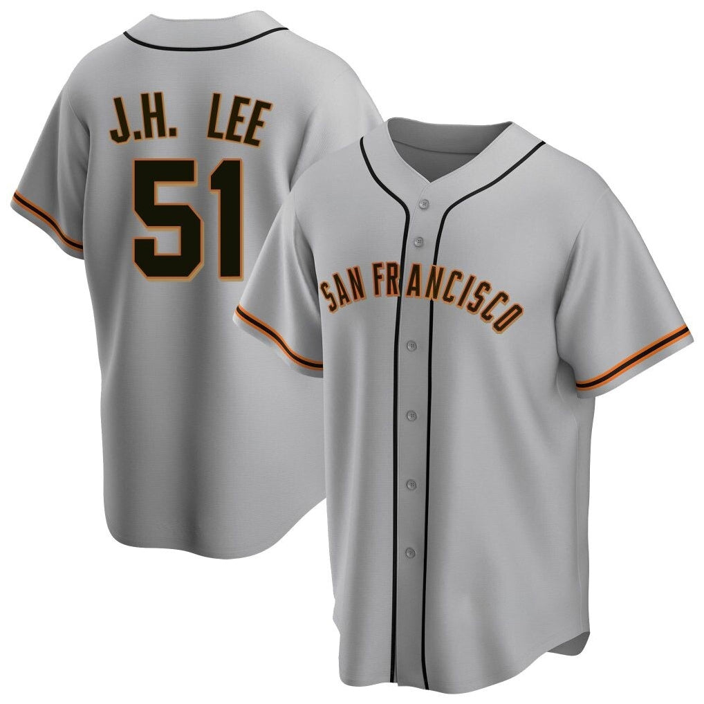 Kooe SF.Giants #51 Jung Hoo Lee Player Gray Home Game Stitched Jerseys
