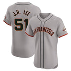 Kooe SF.Giants #51 Jung Hoo Lee Player Gray Home Limited Elite Stitched Jerseys