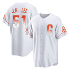 Kooe SF.Giants #51 Jung Hoo Lee Player White City Connect Home Game Stitched Jerseys