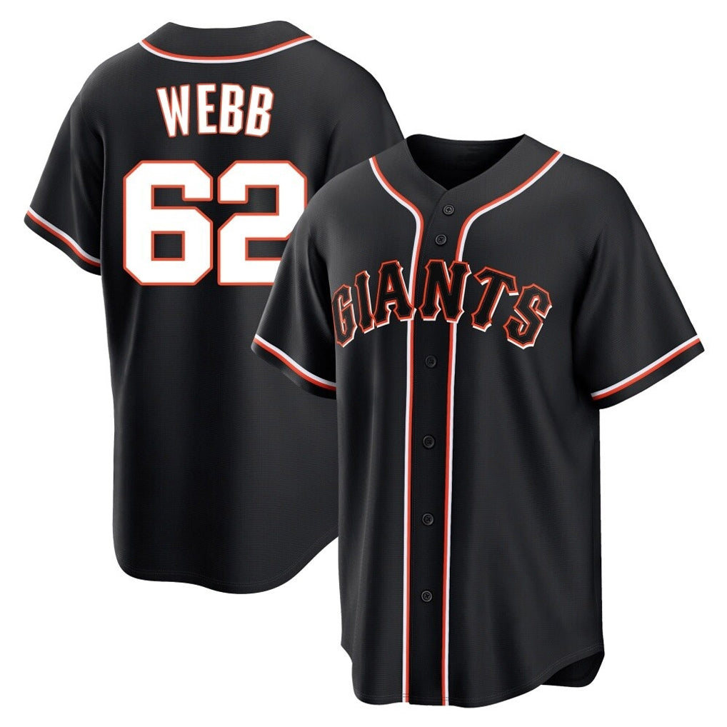Kooe SF.Giants #62 Logan Webb Player Black Fashion Out Home Limited Stitched Jerseys