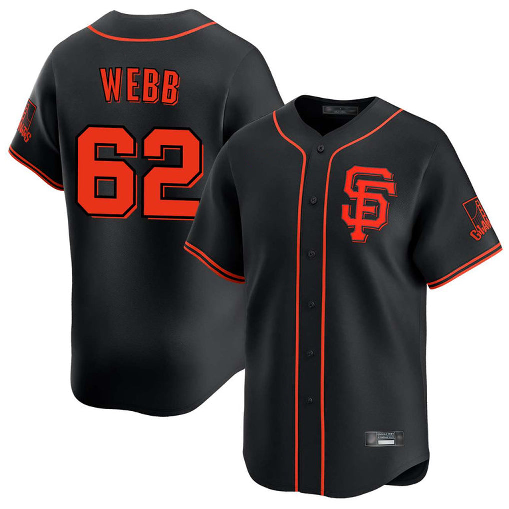 Kooe SF.Giants #62 Logan Webb Player Black Home Limited Stitched Jerseys