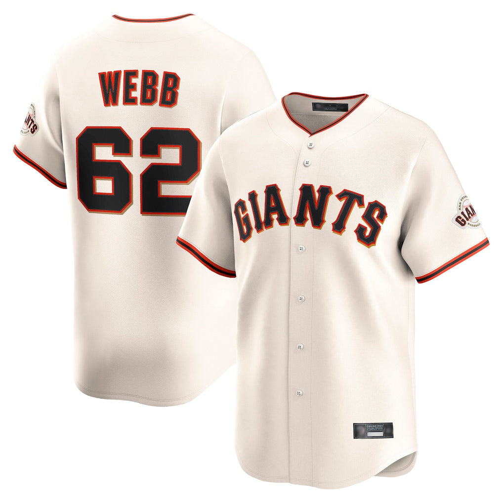 Kooe SF.Giants #62 Logan Webb Player Cream Home Limited Stitched Jerseys