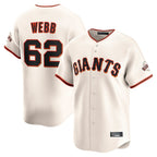 Kooe SF.Giants #62 Logan Webb Player Cream Home Limited Stitched Jerseys