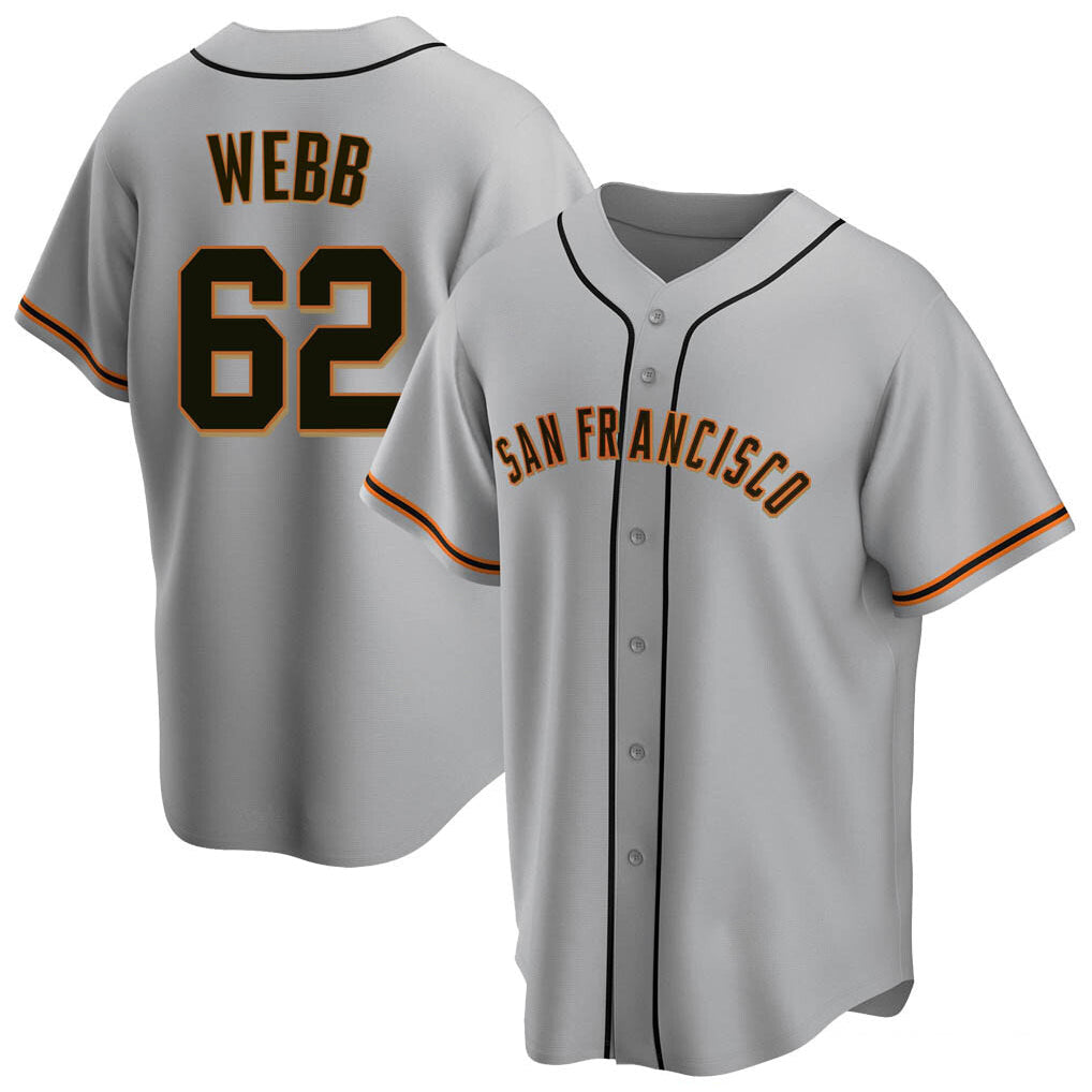 Kooe SF.Giants #62 Logan Webb Player Gray Home Game Stitched Jerseys