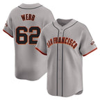 Kooe SF.Giants #62 Logan Webb Player Gray Home Limited Stitched Jerseys