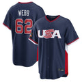 Kooe SF.Giants #62 Logan Webb Player Navy USA 2026 World Classic Road Limited Stitched Jerseys