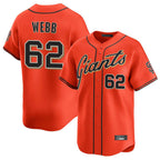 Kooe SF.Giants #62 Logan Webb Player Orange Home Limited Stitched Jerseys