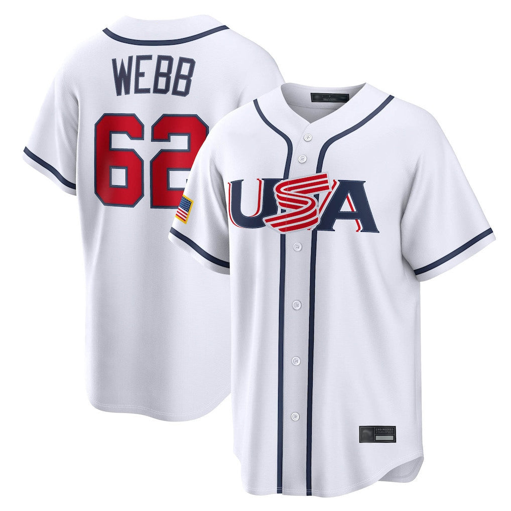 Kooe SF.Giants #62 Logan Webb Player White USA 2026 World Classic Road Limited Stitched Jerseys