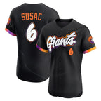 Kooe SF.Giants #6 Daniel Susac Player Black 2025 City Connect Home Limited Elite Stitched Jerseys