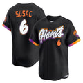 Kooe SF.Giants #6 Daniel Susac Player Black 2025 City Connect Home Limited Stitched Jerseys