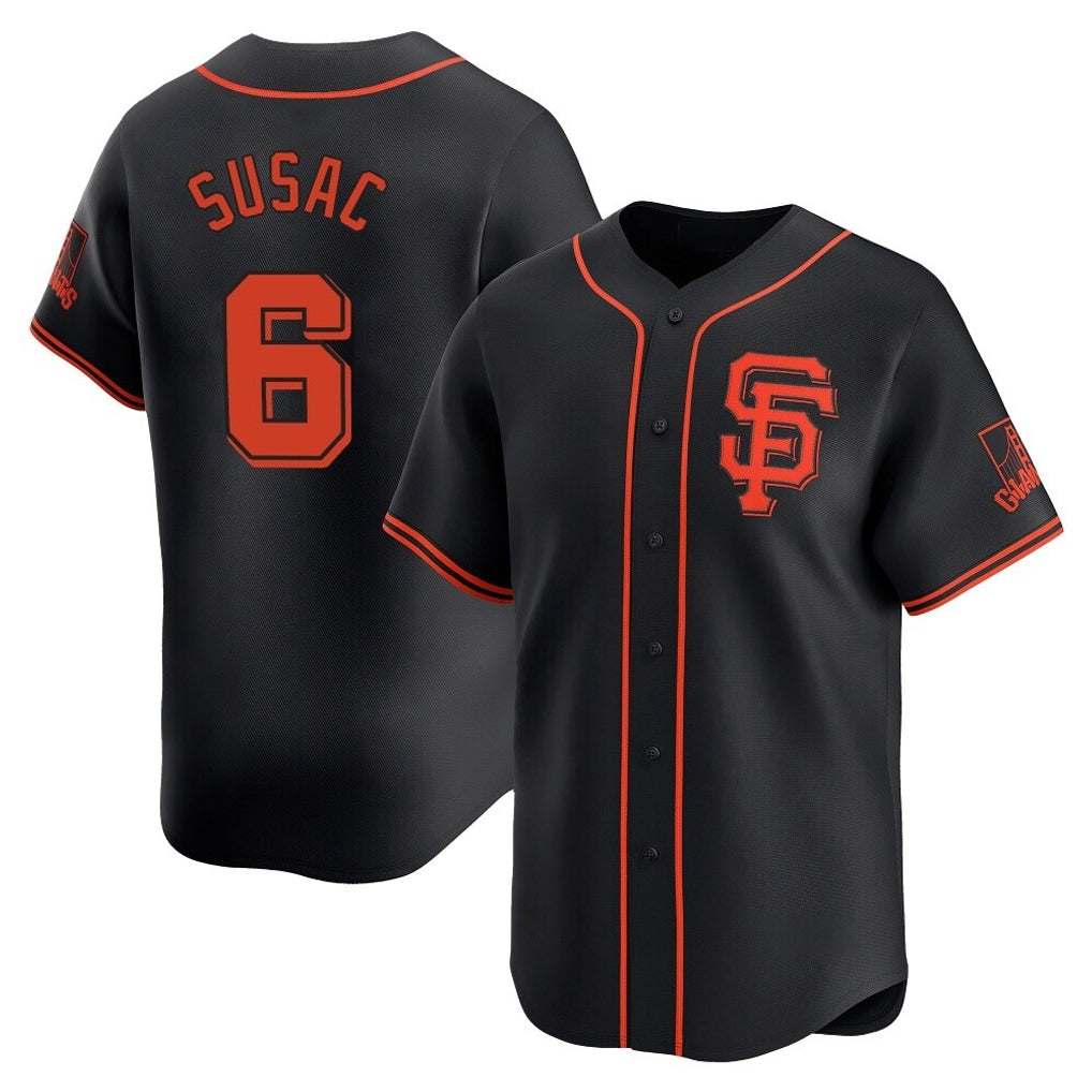 Kooe SF.Giants #6 Daniel Susac Player  Black 2026 Home Limited Stitched Jerseys