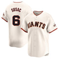 Kooe SF.Giants #6 Daniel Susac Player Cream Home Limited Stitched Jerseys