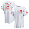 Kooe SF.Giants #6 Daniel Susac Player White City Connect Home Game Stitched Jerseys