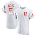 Kooe SF.Giants #6 Daniel Susac Player White City Connect Home Limited Elite Stitched Jerseys
