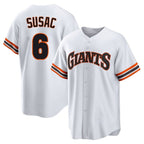 Kooe SF.Giants #6 Daniel Susac Player White Home Game Stitched Jerseys