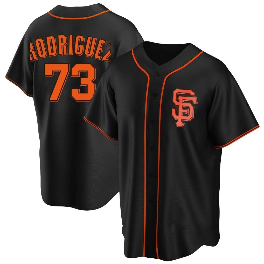 Kooe SF.Giants #73 Randy Rodriguez Player Black Home Game Stitched Jerseys