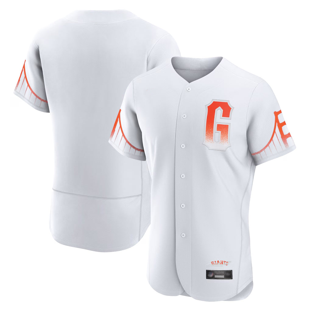 Kooe SF.Giants Blank Player White City Connect Home Limited Elite Stitched Jerseys