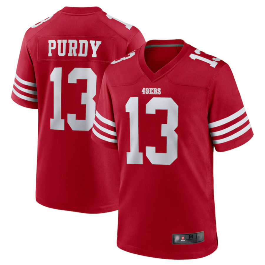 Kooe SFr.49ers #13 Brock Purdy Player Scarlet Replica Game Stitched Jerseys