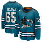 Kooe S.Jose Sharks #65 Jacob Trouba Teal Home Breakaway Jerseys
