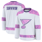 Kooe St.L.Blues White Hockey Fights Cancer Survivor Practice Jerseys