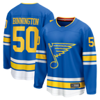 Kooe St.L.Blues #50 Jordan Binnington Blue Home Breakaway Jerseys