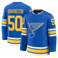 Kooe St.L.Blues #50 Jordan Binnington Blue Home Premium Player Jerseys