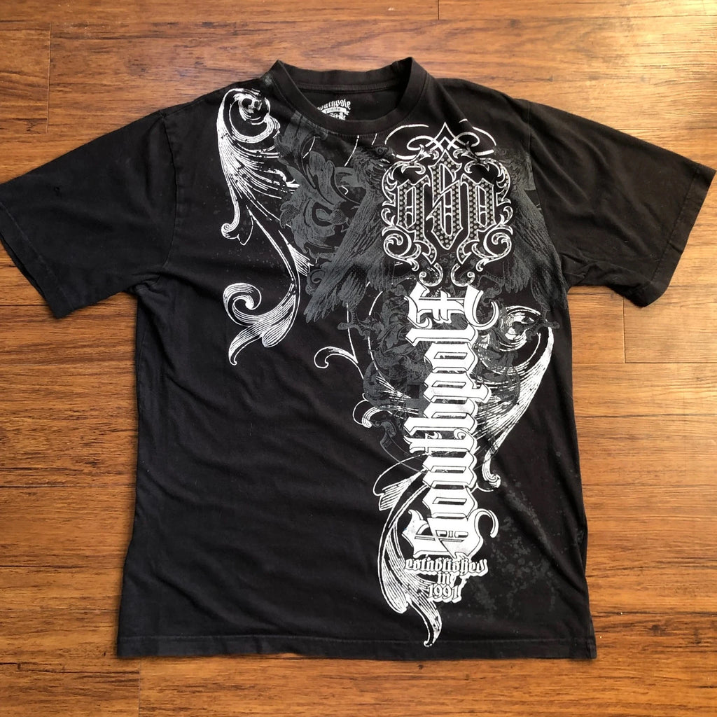Cheap T-shirt Jerseys Classic Y2K Gothic Style T-shirt Print Oversized T Shirt High Street Shirts Gothic Round Neck Cotton Tops New Mens Women T Shirt