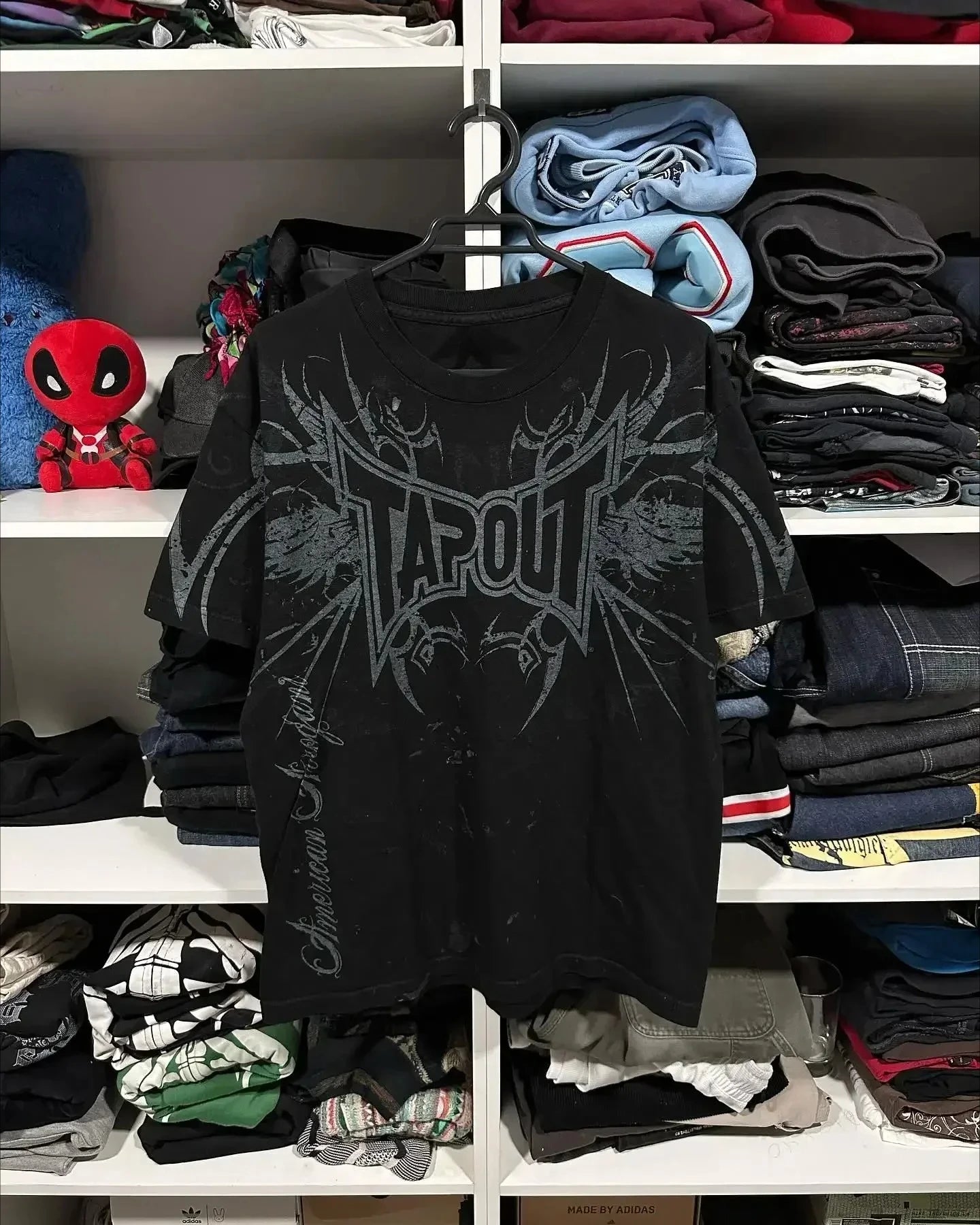 Cheap T-shirt Jerseys 2000s Tapout T Shirt Punk Hip Hop Graphic Letter Print Oversized TShirt Womens Mens Round Neck Cotton Short Sleeve Tops Clothing