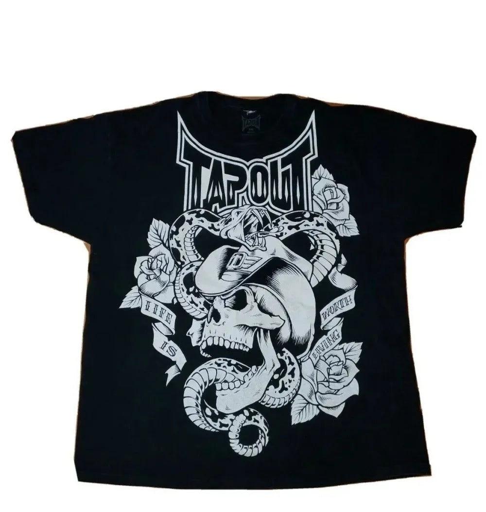 Cheap T-shirt Jerseys Affliction Style Gothic Skull Cross T-Shirt, Men Women Black Washed Cotton Short Sleeve Casual Streetwear Tee