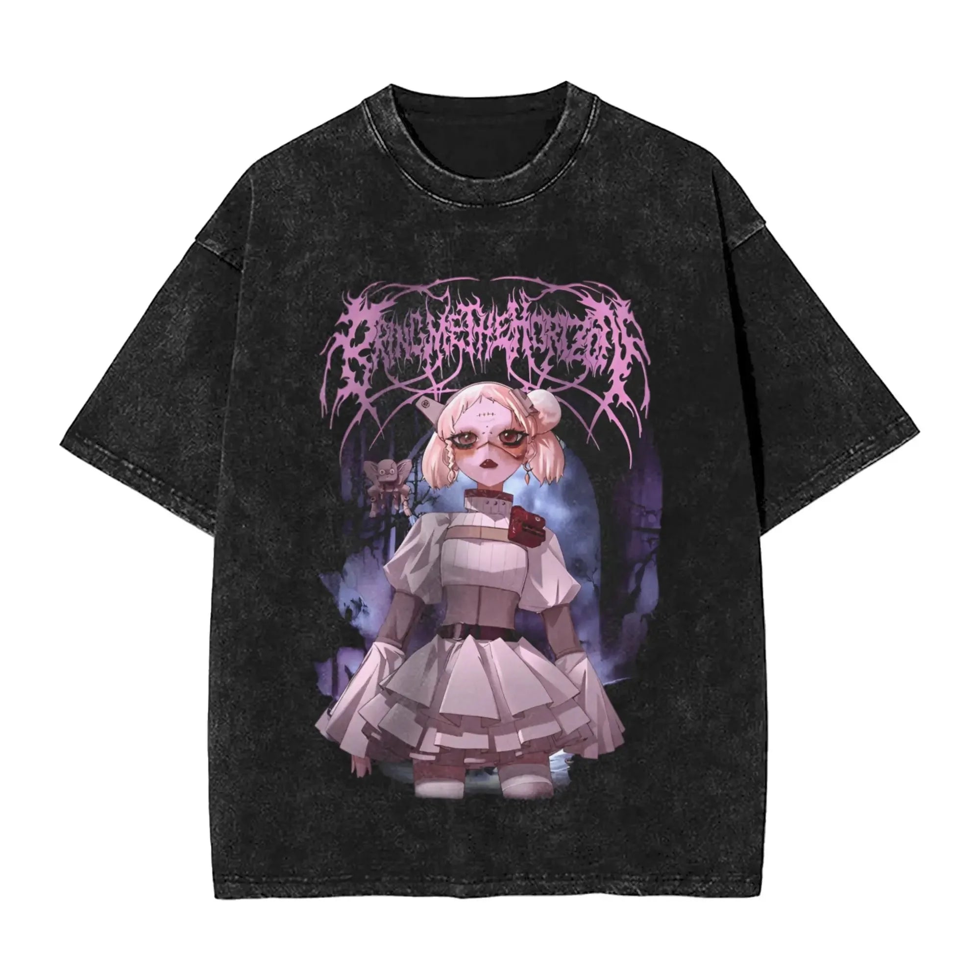 Cheap T-shirt Jerseys Short Sleeved Round Neck Y2k Tshirt Men New in Top & Tees Mens T-Shirt ROCK Band Bring Me The Horizon Tees for Fans BMTH Washed