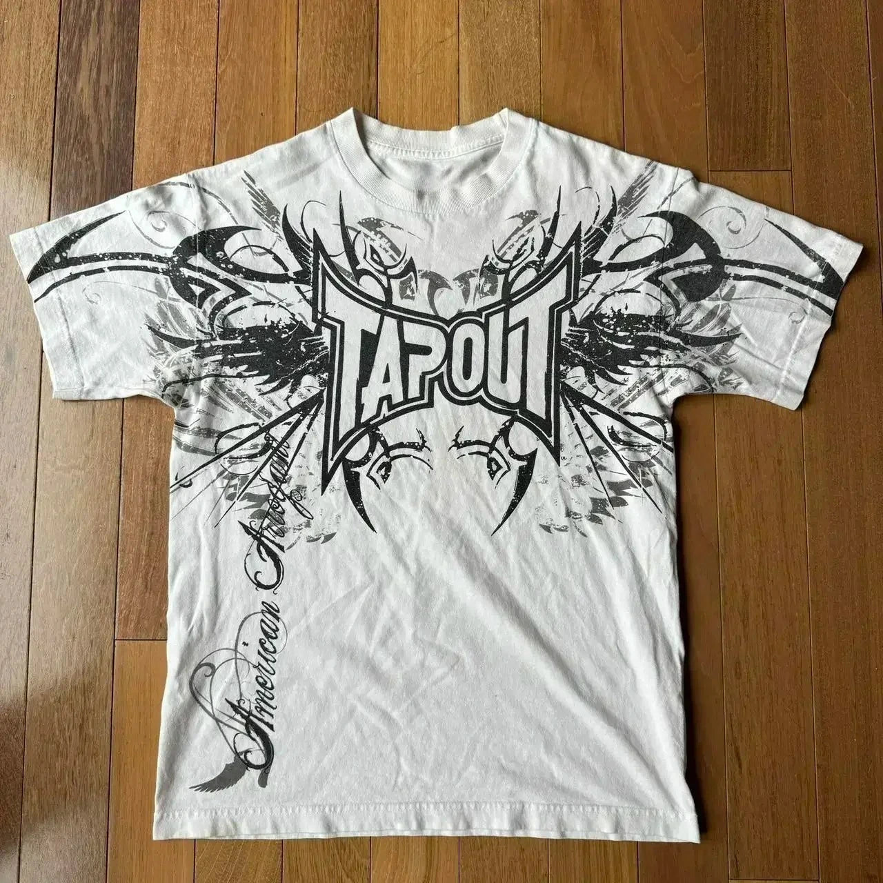 Cheap T-shirt Jerseys 2000s Tapout T Shirt Punk Hip Hop Graphic Letter Print Oversized TShirt Womens Mens Round Neck Cotton Short Sleeve Tops Clothing