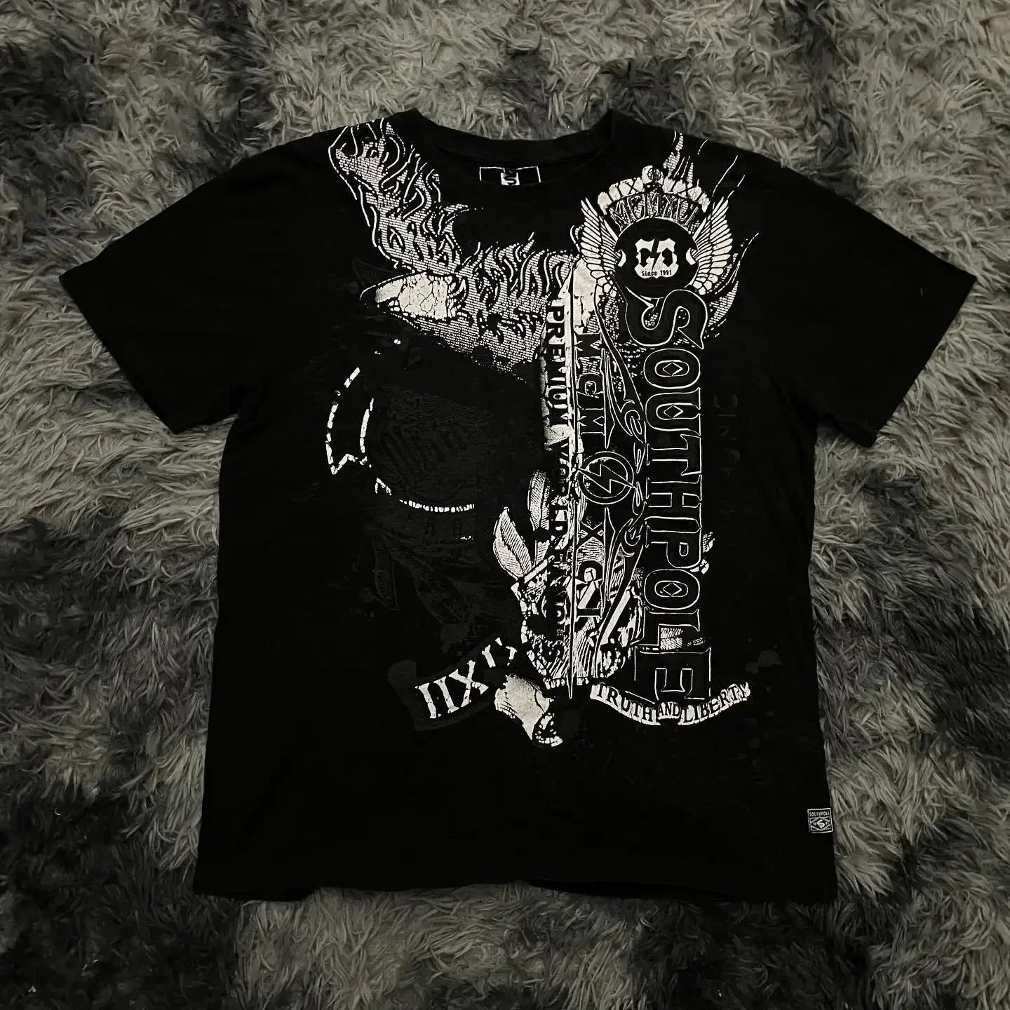Cheap T-shirt Jerseys MMA ELITE Cross Skull Print Green Y2K T Shirt Men Loose Fit Streetwear Graphic Tee Oversized Glow Dark Party Ins Popularity Tops