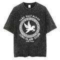 Cheap T-shirt Jerseys Camp Half Blood Long Island Sound Print T Shirts Percy Jackson Vintage Washed T-Shirt Men Women High Quality Short Sleeve TShirt