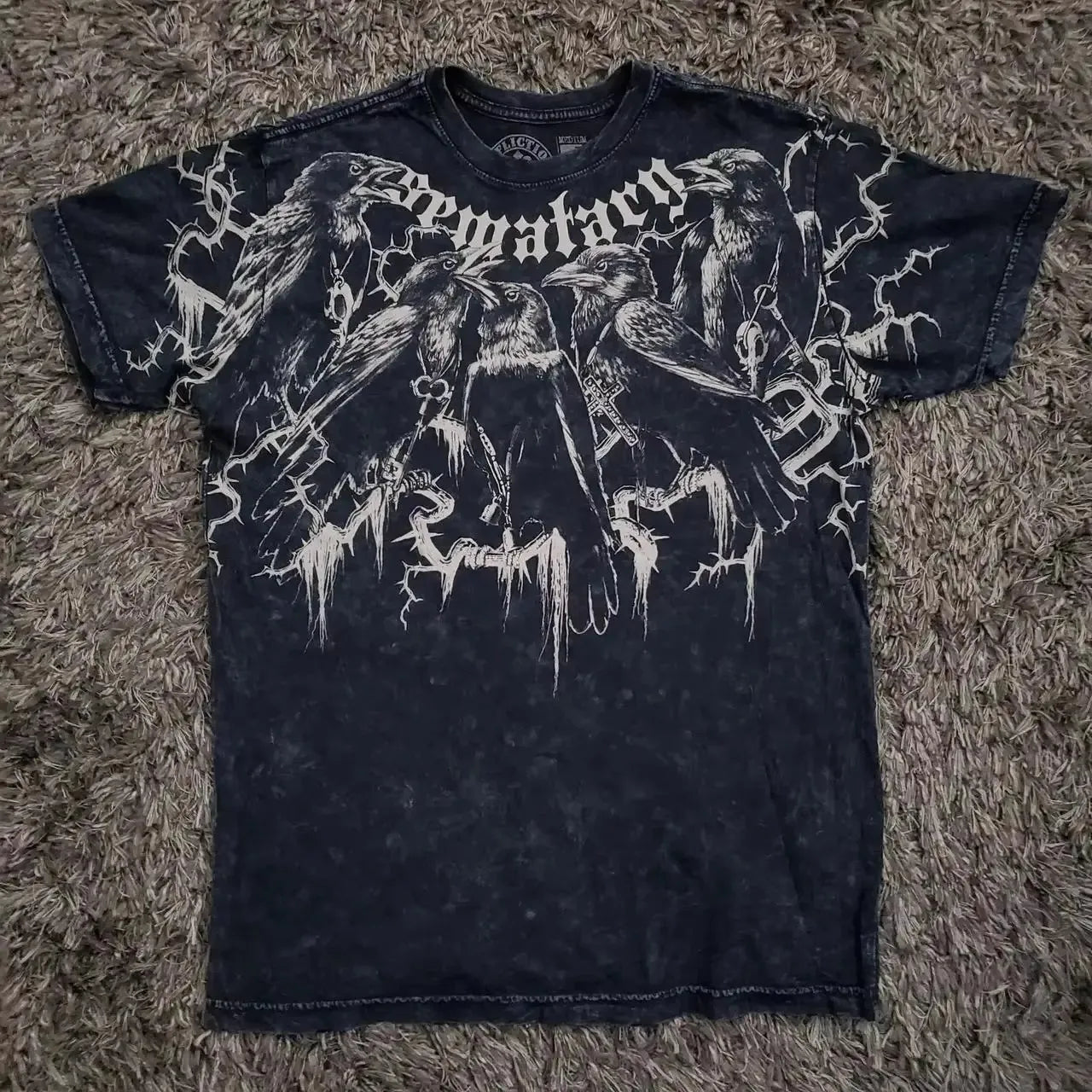 Cheap T-shirt Jerseys 90s American Trendy Retro Fashion Print Round Neck Short-sleeved T-shirt Men Womens Y2K Street Style Gothic Couple Sports
