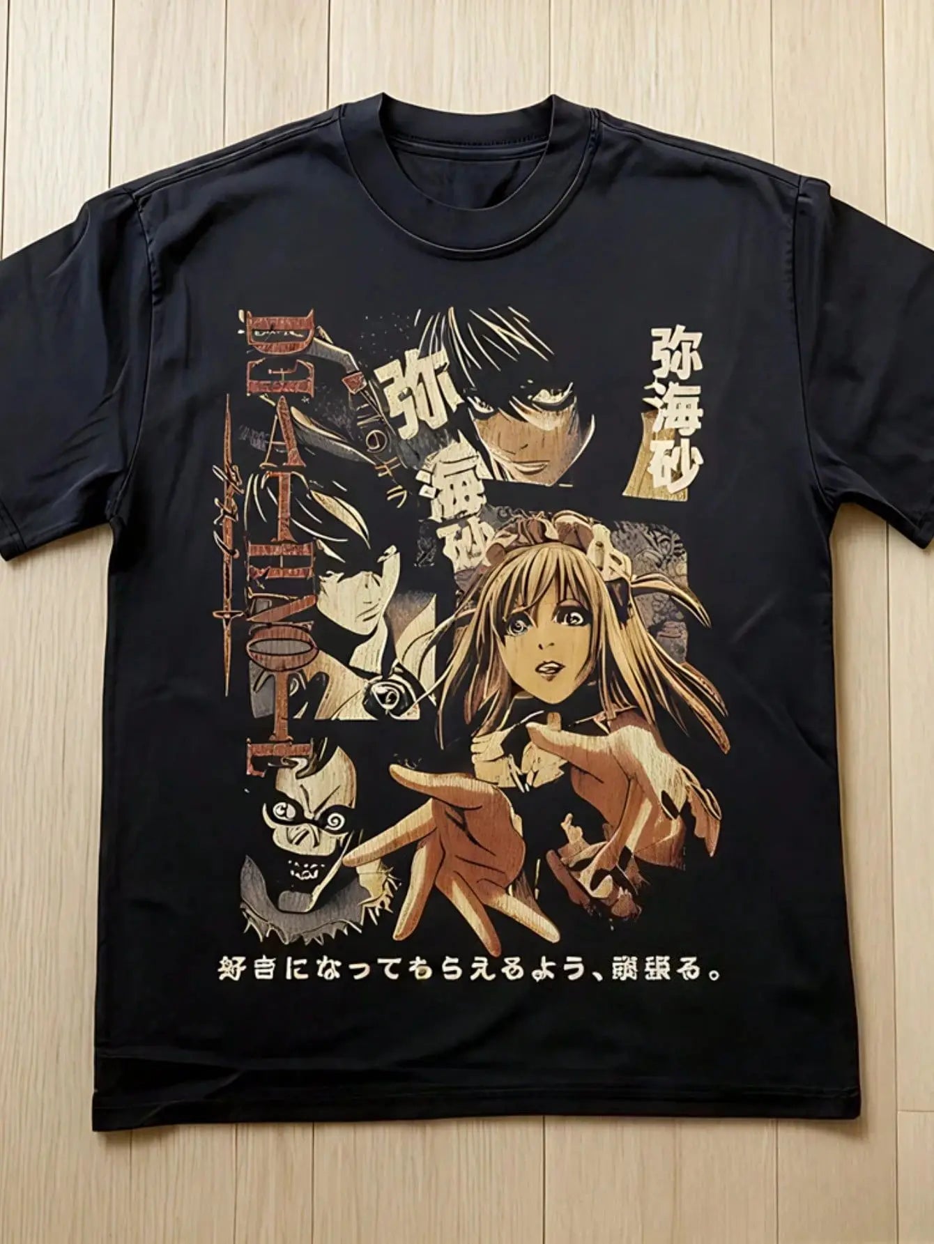 Cheap T-shirt Jerseys Classic Vintage Anime T-shirts Death Note Anime T-shirts Retro Pattern T-shirts Y2k Graphic Printed Cotton Short-sleeved Unisex