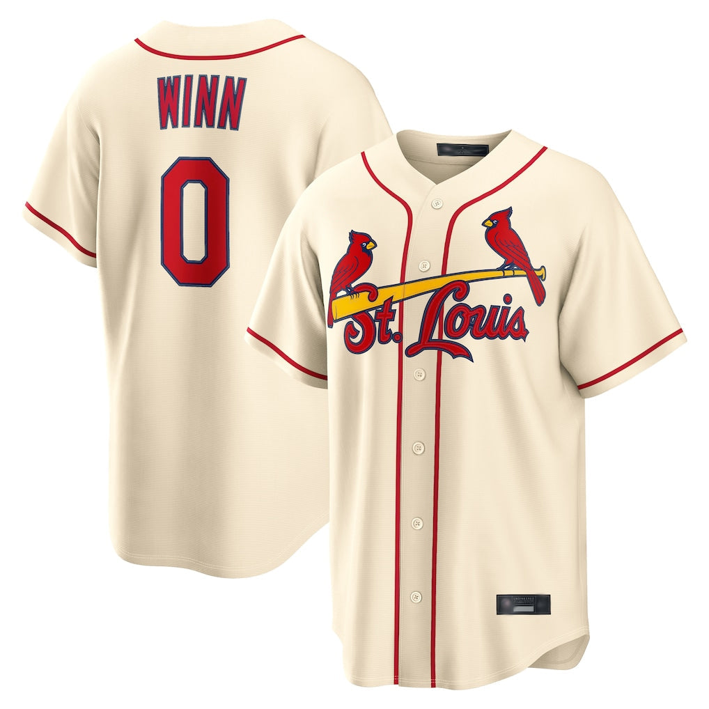 Kooe St. Louis Cardinals #0 Masyn Winn Player Cream Home Game Stitched Jerseys