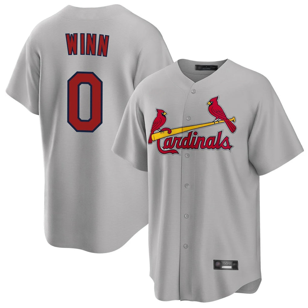 Kooe St. Louis Cardinals #0 Masyn Winn Player Gray Home Game Stitched Jerseys
