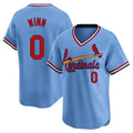 Kooe St. Louis Cardinals #0 Masyn Winn Player Light Blue City Connect Home T-shirt Stitched Jerseys