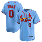 Kooe St. Louis Cardinals #0 Masyn Winn Player Light Blue Home Limited Stitched Jerseys