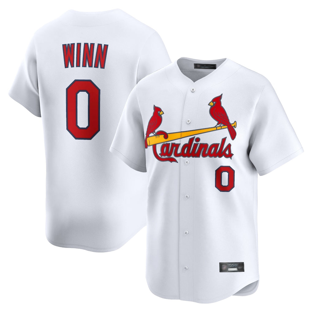 Kooe St. Louis Cardinals #0 Masyn Winn Player White Home Limited Stitched Jerseys