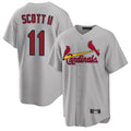Kooe St. Louis Cardinals #11 Victor Scott II Player Gray Home Game Stitched Jerseys