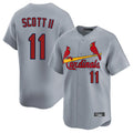 Kooe St. Louis Cardinals #11 Victor Scott II Player Gray Home Limited Stitched Jerseys