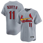 Kooe St. Louis Cardinals #11 Victor Scott II Player Gray Home Limited Stitched Jerseys