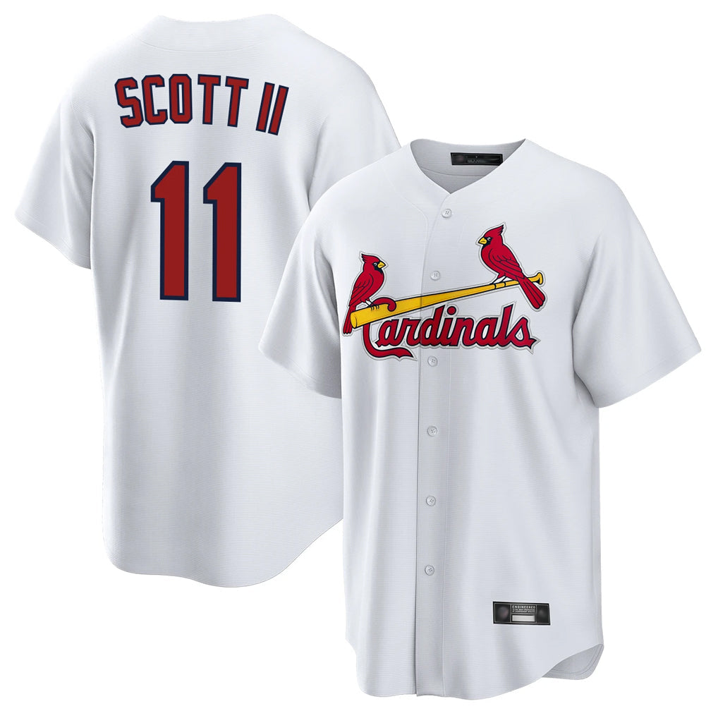 Kooe St. Louis Cardinals #11 Victor Scott II Player White Home Game Stitched Jerseys