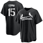 Kooe St. Louis Cardinals #15 Jose Fermin Player Black City Connect Home Limited Stitched Jerseys