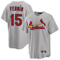Kooe St. Louis Cardinals #15 Jose Fermin Player Gray Home Game Stitched Jerseys