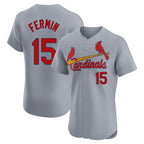 Kooe St. Louis Cardinals #15 Jose Fermin Player Gray Home Limited Elite Stitched Jerseys